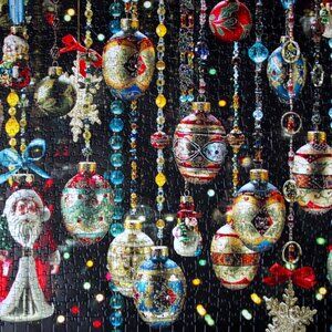 Christmas ornaments, 1000 piece puzzle, Cobble Hill